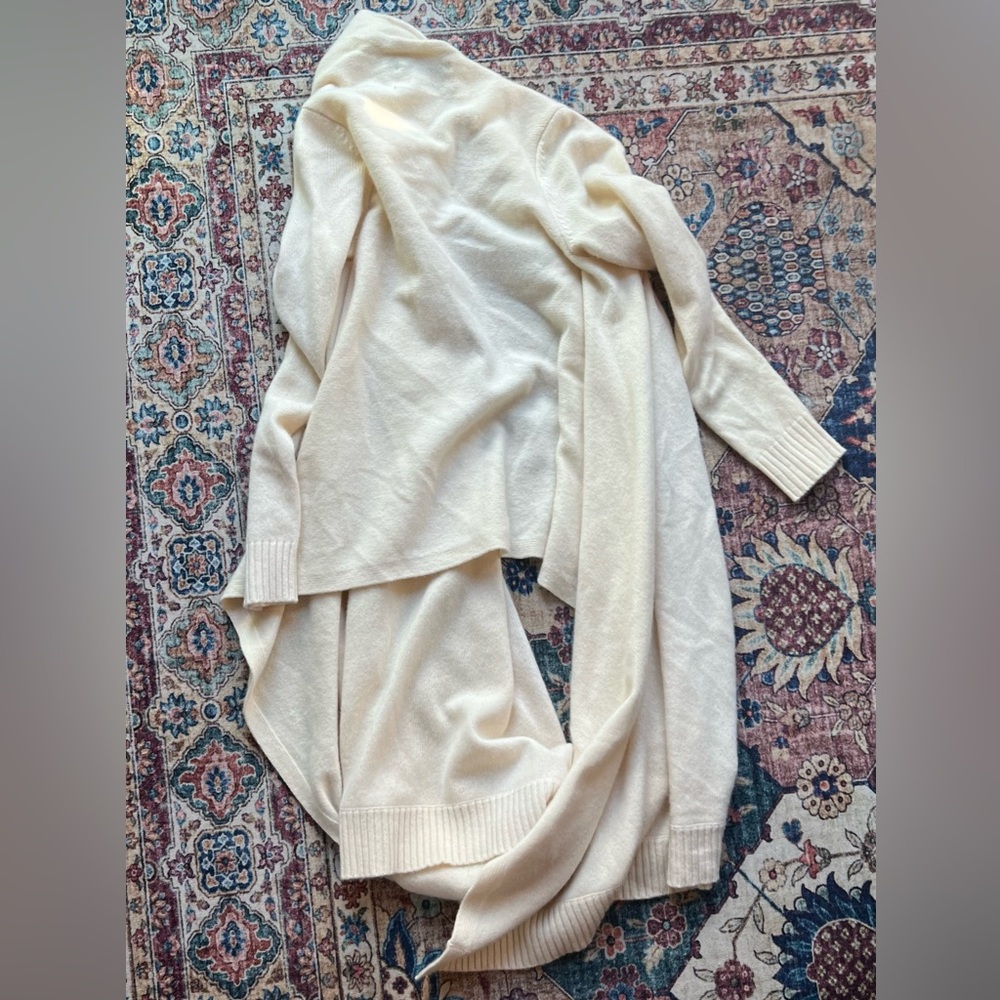 Ralph Lauren Cream Italian wool & cashmere luxury cozy Cardigan, size xs/s - Picture 2 of 4